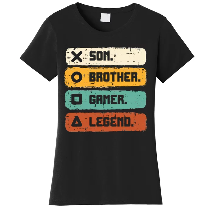 Son Brother Video Gamer Legend Gaming Women's T-Shirt