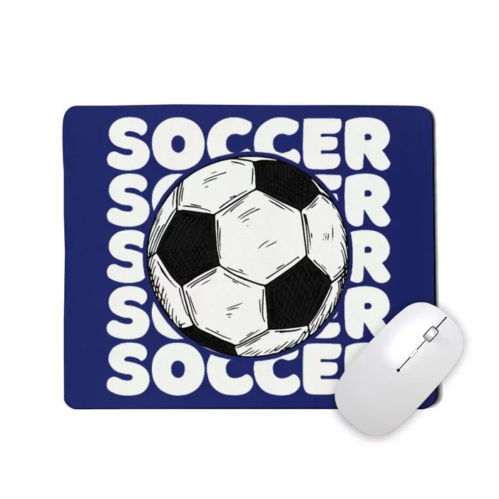 Soccer Ball  Vintage Soccer Mousepad