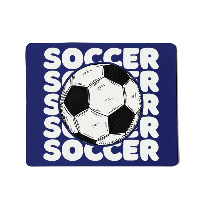 Soccer Ball  Vintage Soccer Mousepad