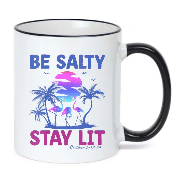 Summer Beach Vacation Be Salty Stay Lit Matthew 51314 Black Color Changing Mug