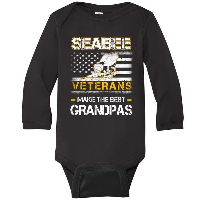 Sea Bee Veterans Make The Best Grandpas Baby Long Sleeve Bodysuit