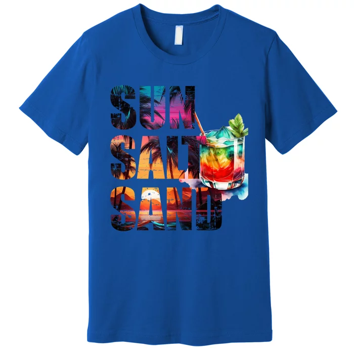 Summer Beach Vacation Palm Tree Beach Gift Premium T-Shirt