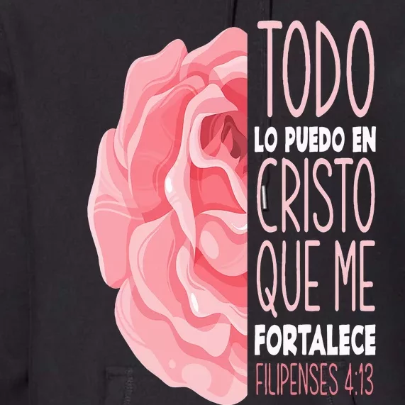 Spanish Bible Verse Filipenses 413 Christian Premium Hoodie