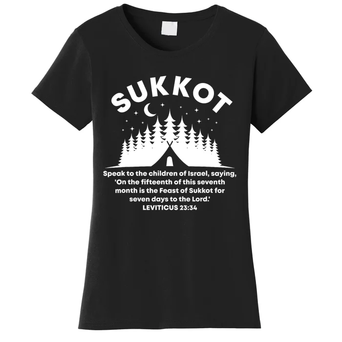 Sukkot Bible Verse Jewish Scripture Feast of Tabernacles Women's T-Shirt