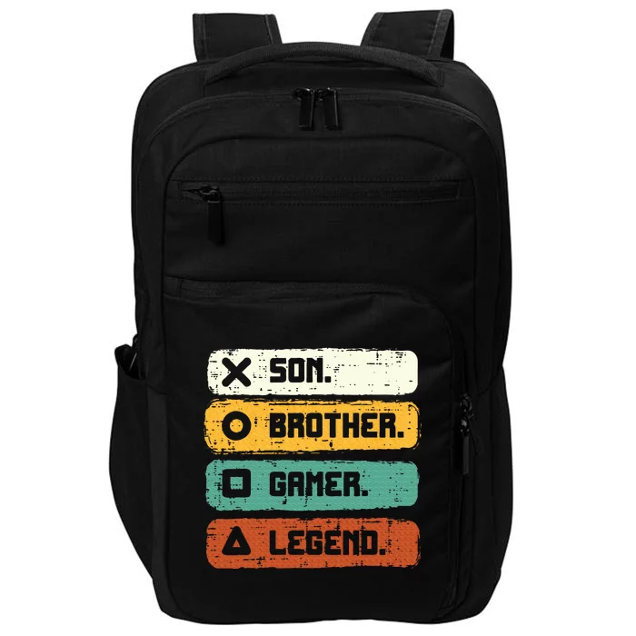 Son Brother Video Gamer Legend Gaming Impact Tech Backpack