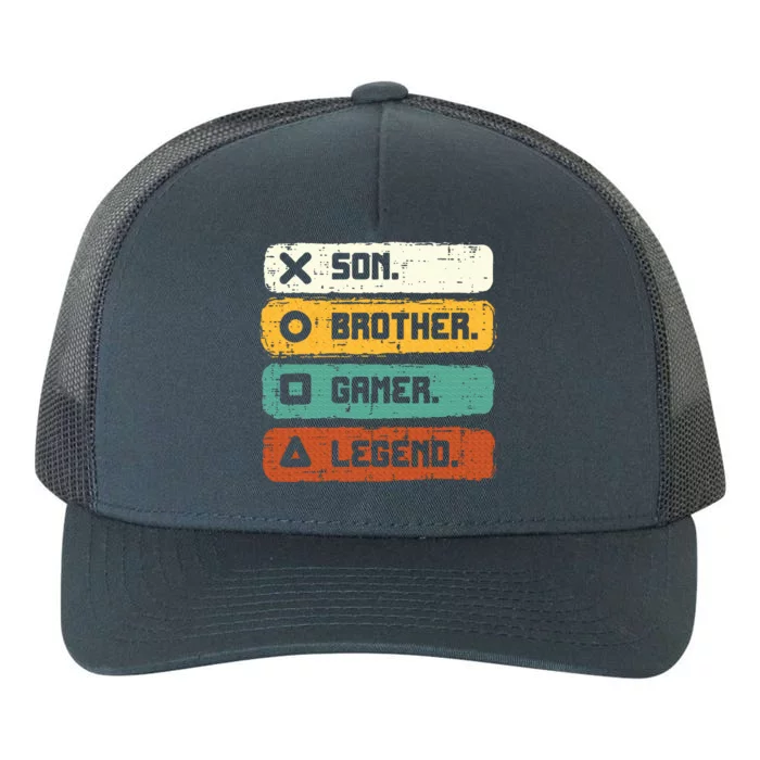 Son Brother Video Gamer Legend Gaming Yupoong Adult 5-Panel Trucker Hat