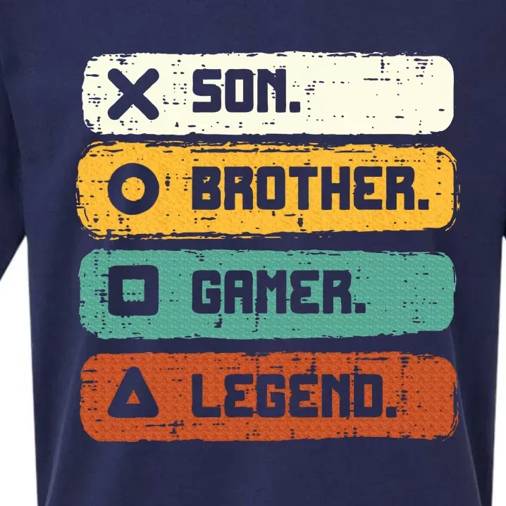 Son Brother Video Gamer Legend Gaming Sueded Cloud Jersey T-Shirt