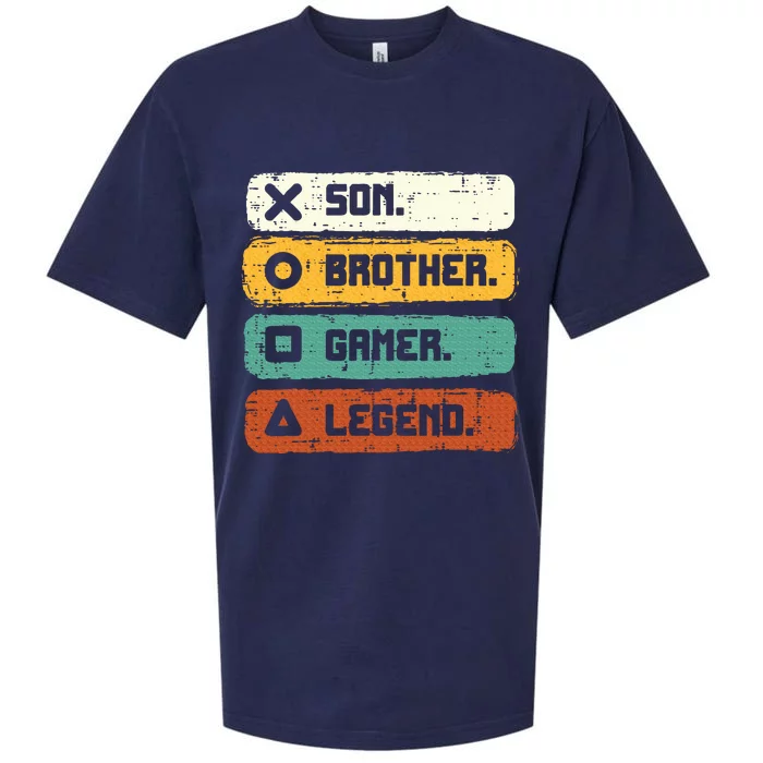 Son Brother Video Gamer Legend Gaming Sueded Cloud Jersey T-Shirt