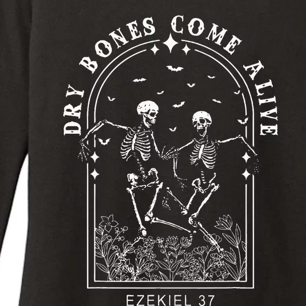 Skeleton Bible Verse Dry Bones Come Alive Christian Jesus Womens CVC Long Sleeve Shirt