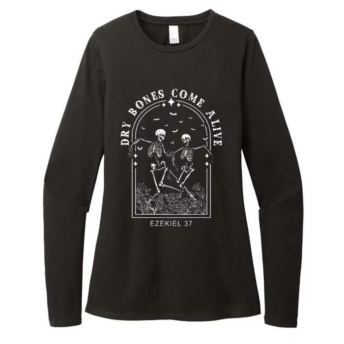 Skeleton Bible Verse Dry Bones Come Alive Christian Jesus Womens CVC Long Sleeve Shirt