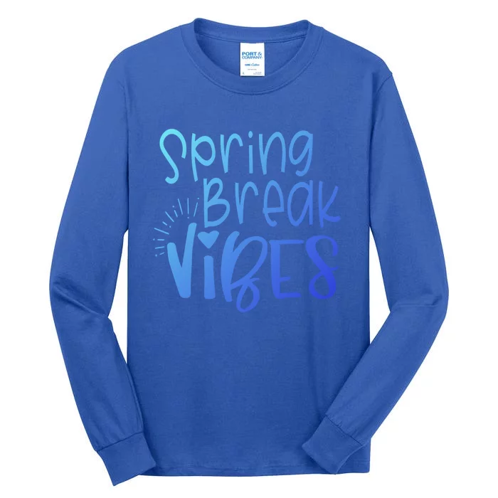 Spring Break Vibes Vacation Saying Fun In The Sun Gift Tall Long Sleeve T-Shirt