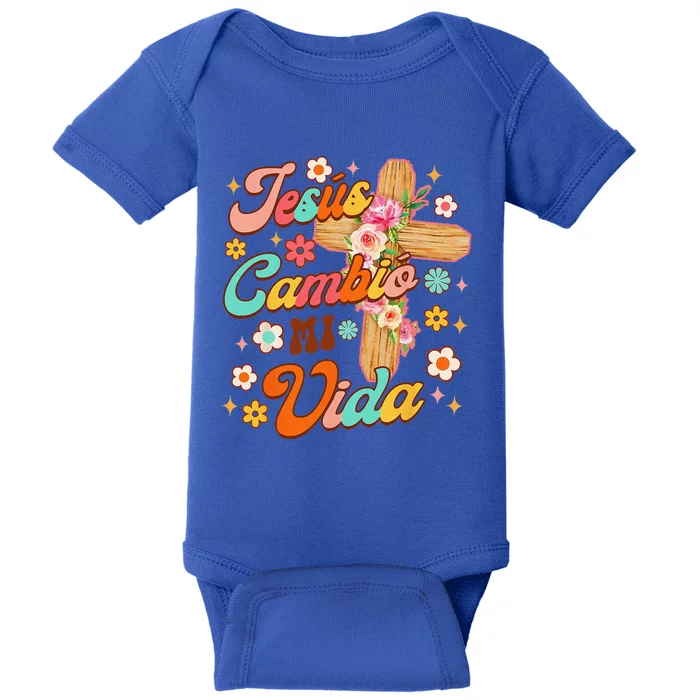 Spanish Bible Verse Christian Faith Jesus Cambio Mi Vida Baby Bodysuit