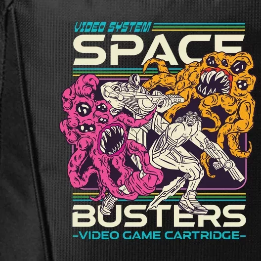 Space Busters Video Game Cartridge City Backpack