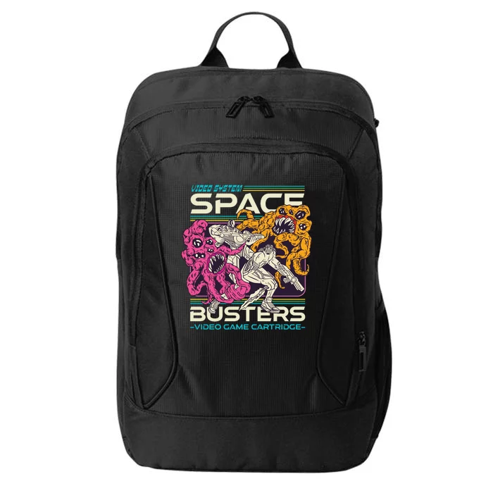 Space Busters Video Game Cartridge City Backpack