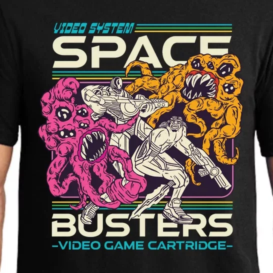 Space Busters Video Game Cartridge Pajama Set