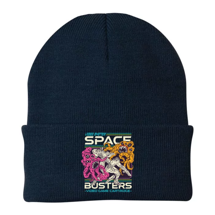 Space Busters Video Game Cartridge Knit Cap Winter Beanie