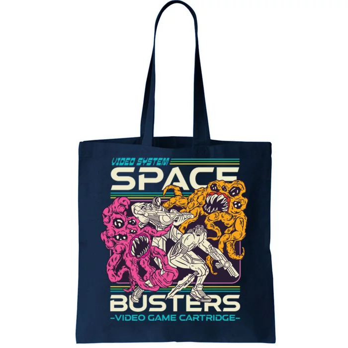 Space Busters Video Game Cartridge Tote Bag