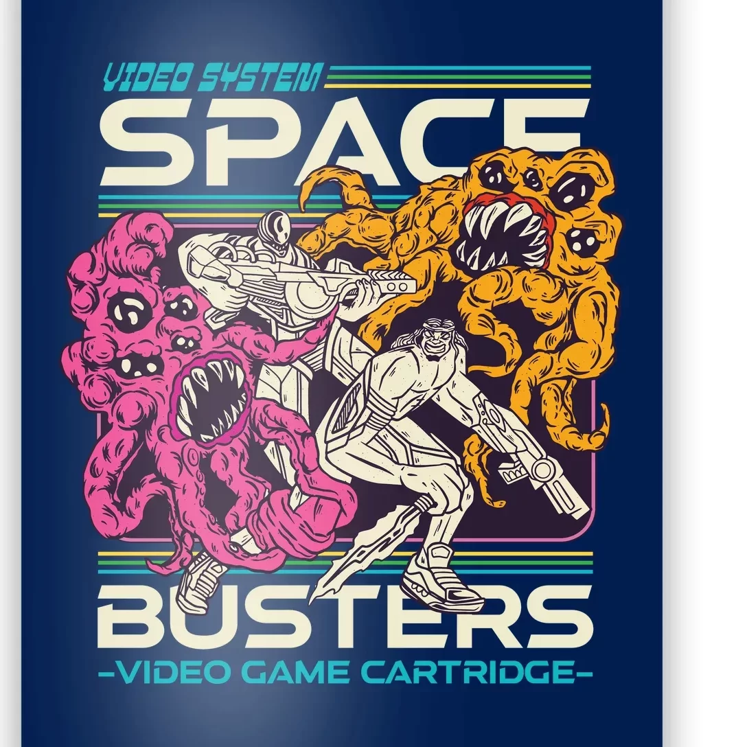 Space Busters Video Game Cartridge Poster