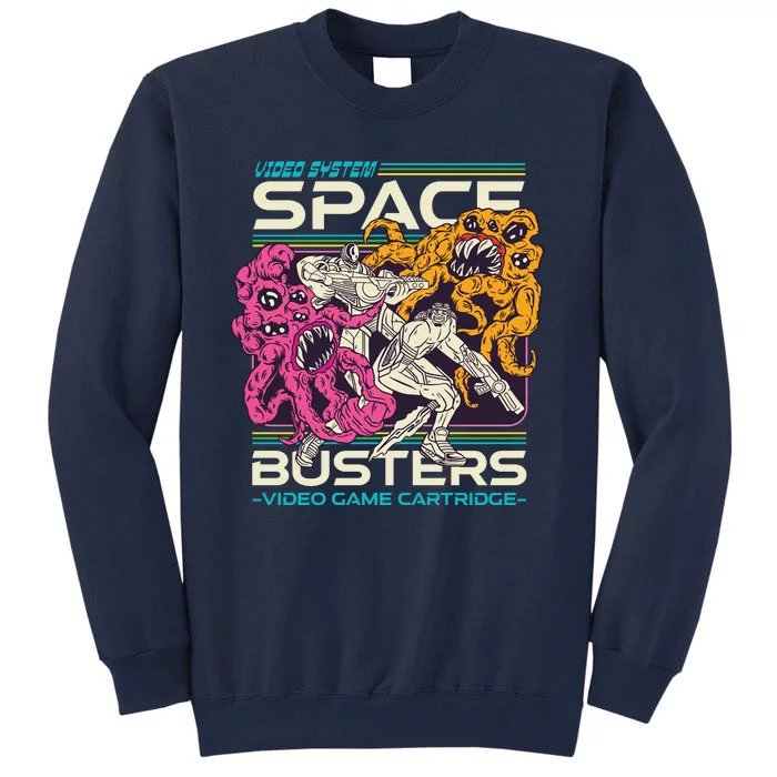 Space Busters Video Game Cartridge Tall Sweatshirt