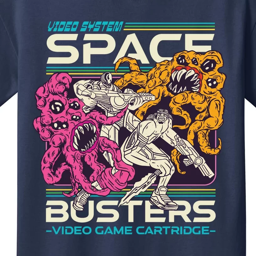 Space Busters Video Game Cartridge Kids T-Shirt