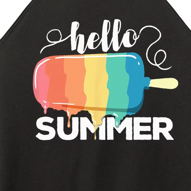 Sunny Beach Vacation Ice Cream Popsicle Hello Summer Women’s Perfect Tri Rocker Tank