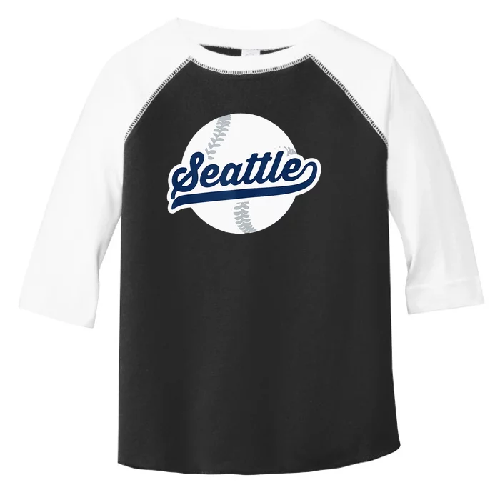 Seattle Baseball Vintage Pride Love City Toddler Fine Jersey T-Shirt