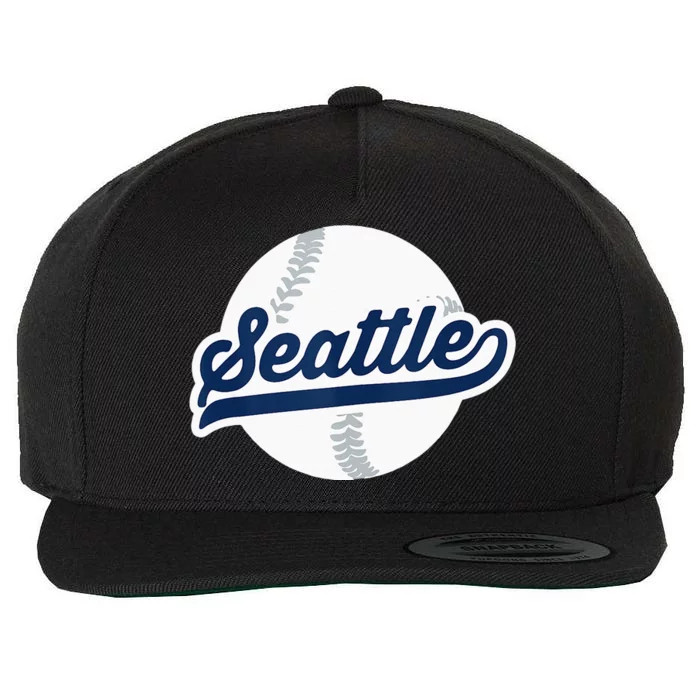 Seattle Baseball Vintage Pride Love City Wool Snapback Cap