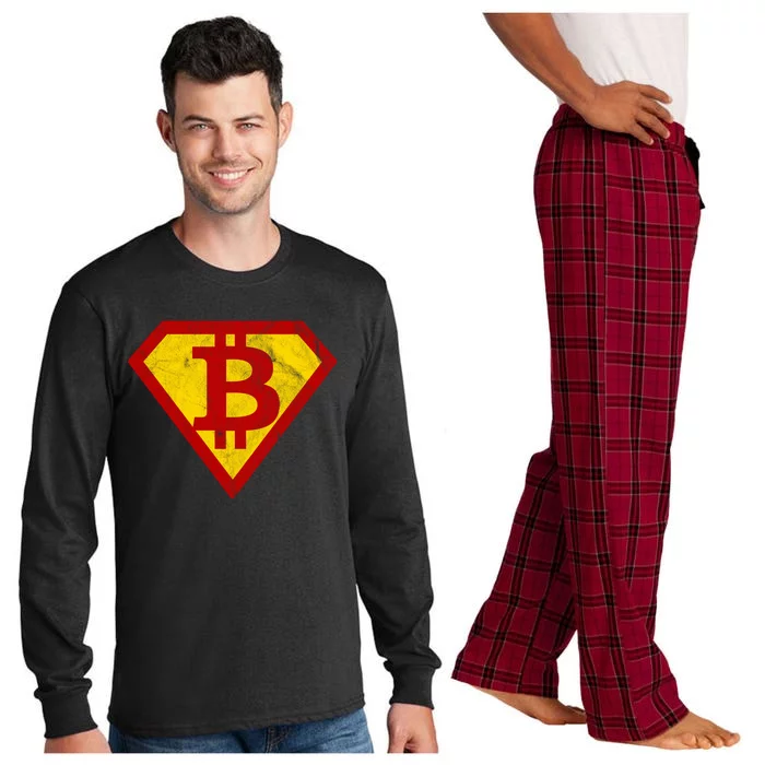 Super Bitcoin Vintage Long Sleeve Pajama Set