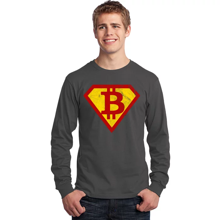 Super Bitcoin Vintage Long Sleeve Shirt