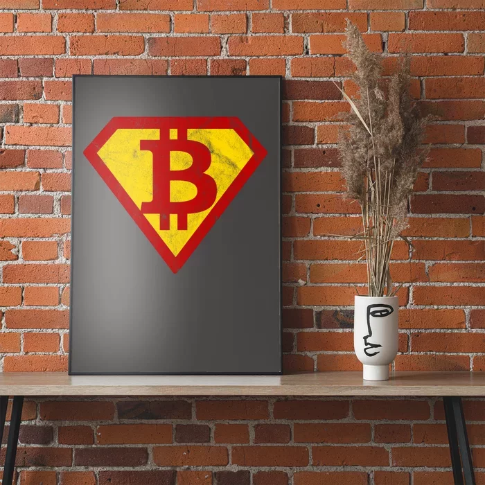 Super Bitcoin Vintage Poster