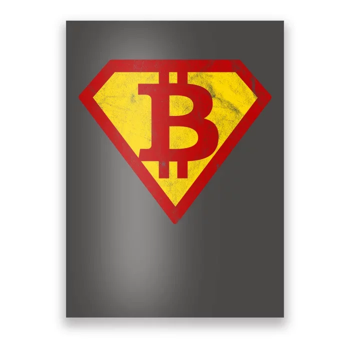 Super Bitcoin Vintage Poster