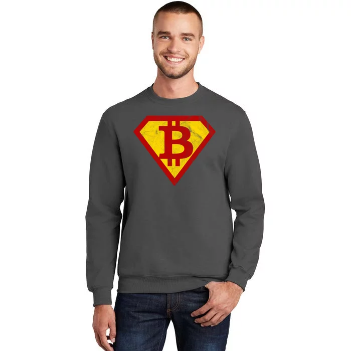 Super Bitcoin Vintage Tall Sweatshirt