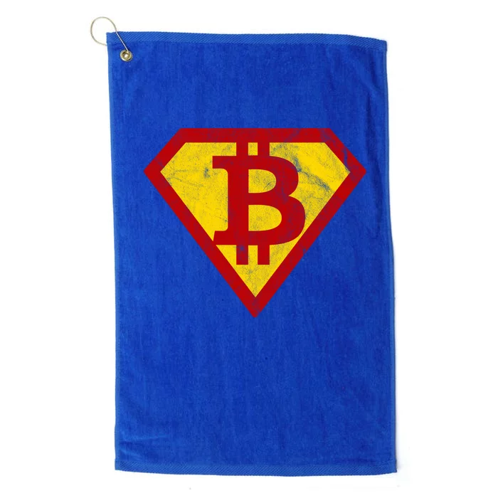 Super Bitcoin Vintage Platinum Collection Golf Towel