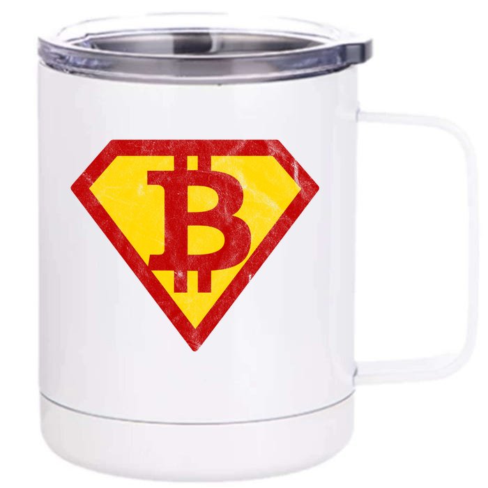 Super Bitcoin Vintage Front & Back 12oz Stainless Steel Tumbler Cup