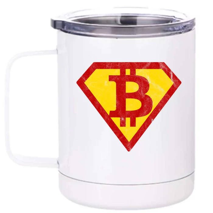 Super Bitcoin Vintage Front & Back 12oz Stainless Steel Tumbler Cup