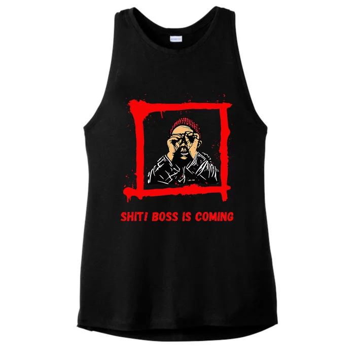 Sudden Boss Visit Panic Stay Cool Impress Succeed Ladies Tri-Blend Wicking Tank