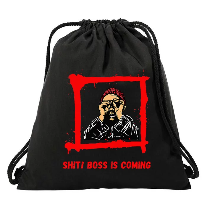 Sudden Boss Visit Panic Stay Cool Impress Succeed Drawstring Bag