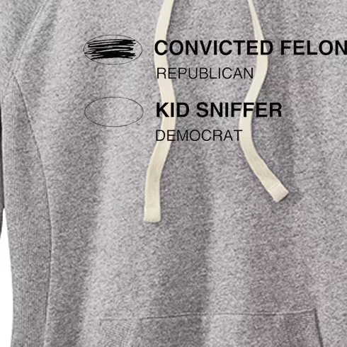 Sniffer Biden Vs Convicted Felon Ballot Paper Voting Women's Fleece Hoodie