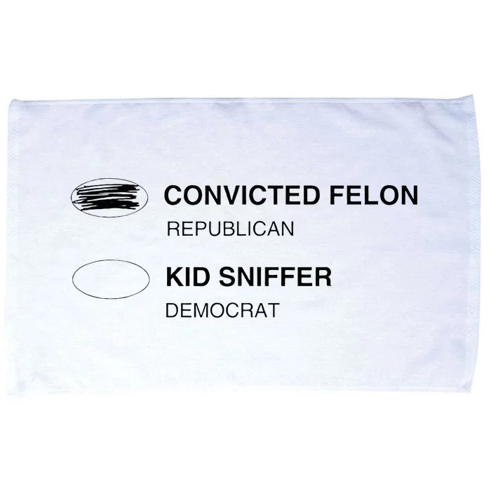 Sniffer Biden Vs Convicted Felon Ballot Paper Voting Microfiber Hand Towel