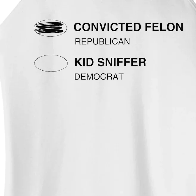 Sniffer Biden Vs Convicted Felon Ballot Paper Voting Women’s Perfect Tri Rocker Tank