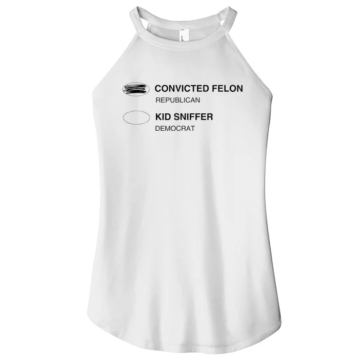 Sniffer Biden Vs Convicted Felon Ballot Paper Voting Women’s Perfect Tri Rocker Tank