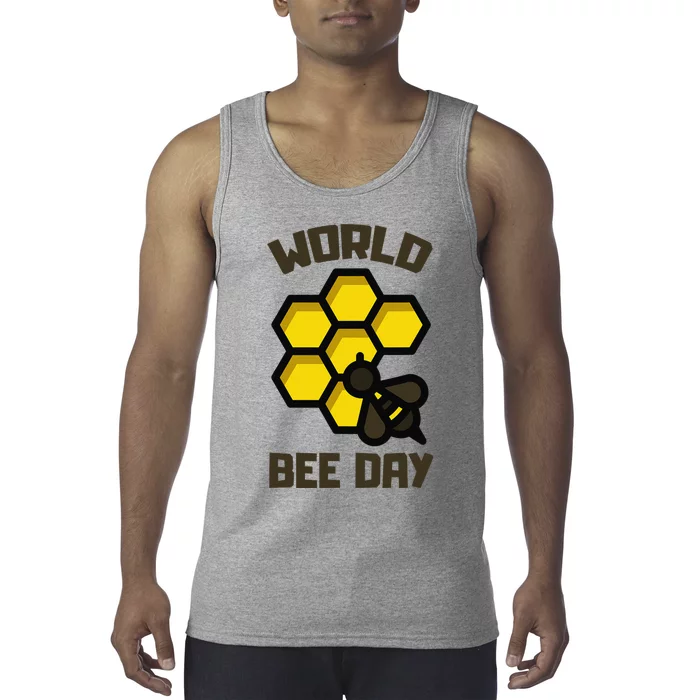 Save Bees World Bee Day Beehive Honey Tank Top