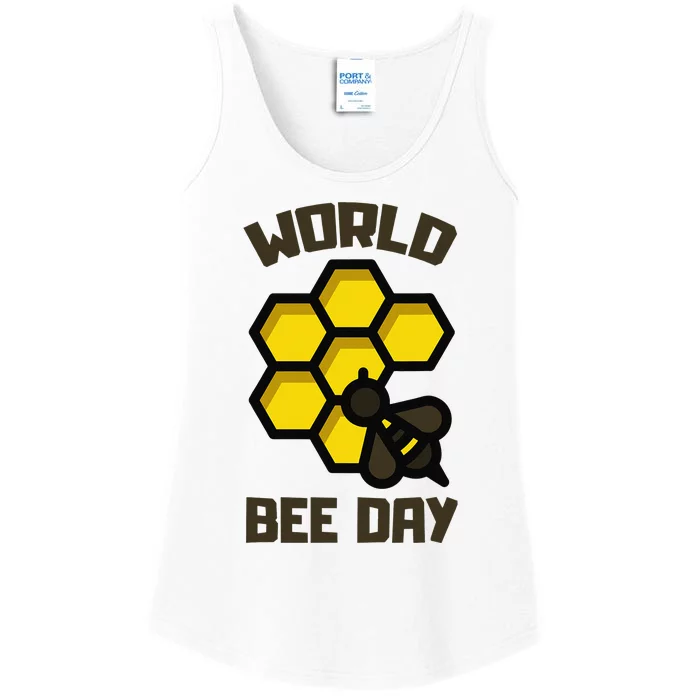 Save Bees World Bee Day Beehive Honey Ladies Essential Tank