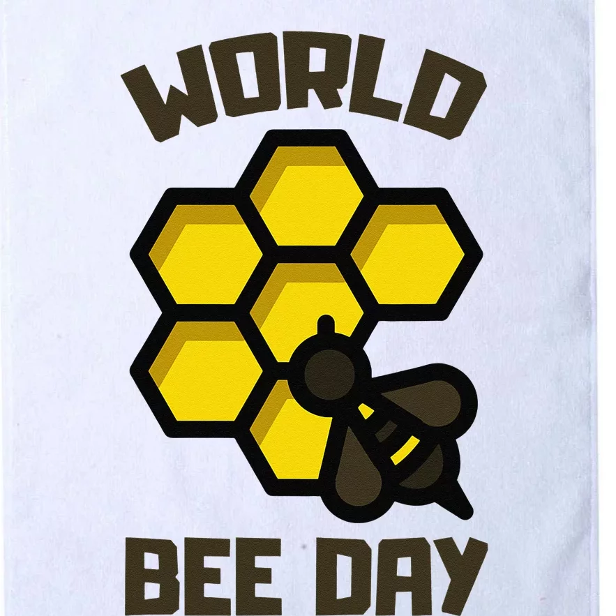 Save Bees World Bee Day Beehive Honey Platinum Collection Golf Towel