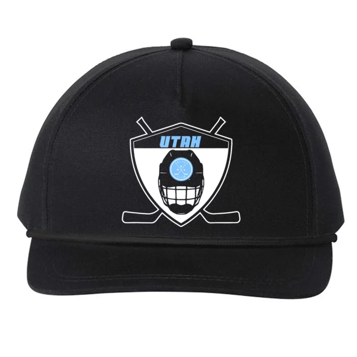 Shield Black Winter Sports Utah Hockey Club Gift Snapback Five-Panel Rope Hat