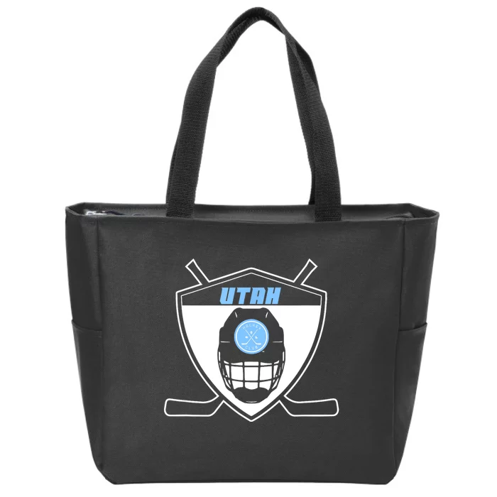 Shield Black Winter Sports Utah Hockey Club Gift Zip Tote Bag