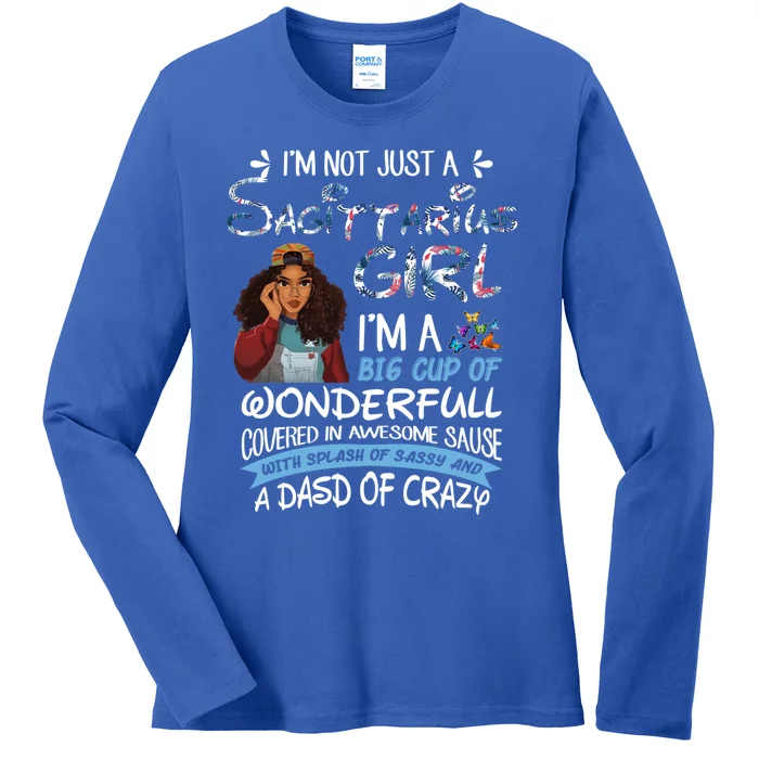 Sagittarius Big Wonderfull Covered Awesome Sassy Crazy Gift Ladies Long Sleeve Shirt