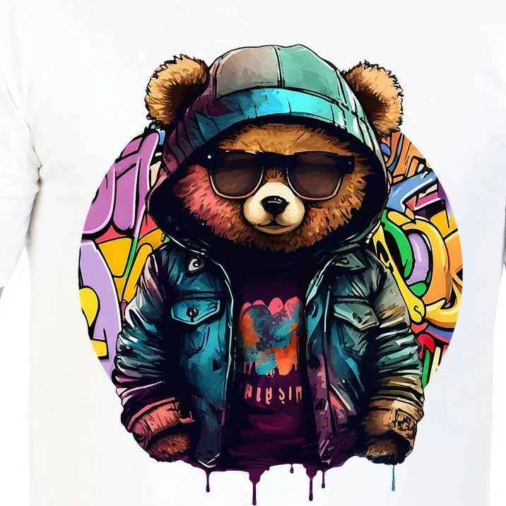 Swag Bear With Cool Glasses Urban Hip Hop Graffiti Art Style Comfort Colors T-Shirt