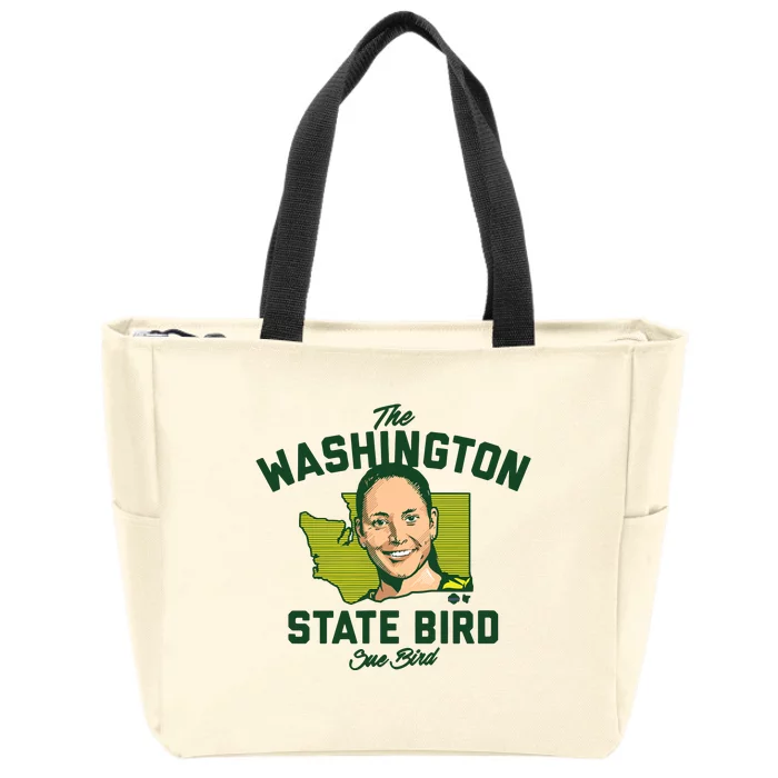 Sue Bird Washington Bird Seattle Basketball Zip Tote Bag