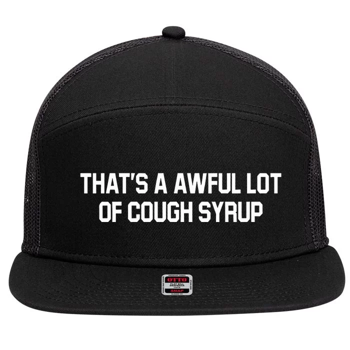 Soulja Boy Wearing ThatS Awful Lot Of Cough Syrup 7 Panel Mesh Trucker Snapback Hat